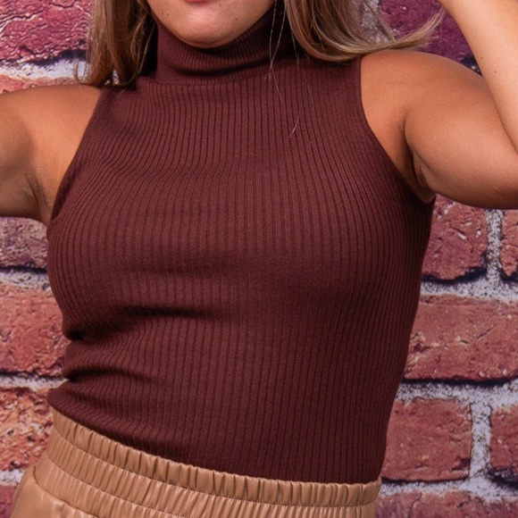 Sleeveless Turtle Neck Top - Picture 2 of 2
